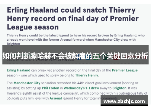 如何判断滕哈赫不会被解雇的五个关键因素分析